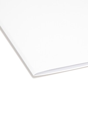 Smead Reinforced File Folder, 3 Tab, Legal Size, White, 100/Box (17834)