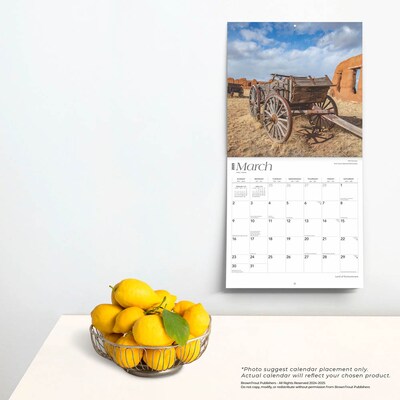 2025 BrownTrout Land of Enchantment New Mexico Places 12" x 24" Monthly Square Wall Calendar (9781975483029)