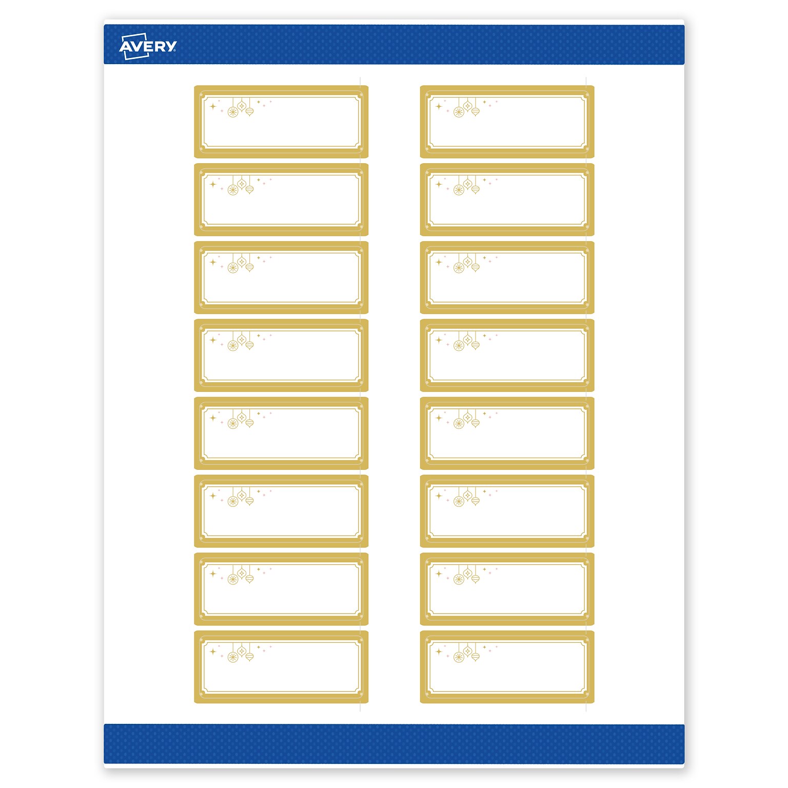 Avery Rectangle Multipurpose Labels, 1 x 2-5/8, White, 160/Pack (19479370533)