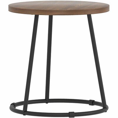 Lorell Accession 19 D Laminate Round End Table, Walnut (LLR16261)