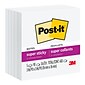 Post-it Super Sticky Notes, 3" x 3", White, 90 Sheets/Pad, 5 Pads/Pack (654-5SSW)
