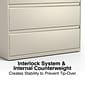 Quill Brand® Commercial 4 File Drawers Lateral File Cabinet, Locking, Putty/Beige, Letter/Legal, 42.13"W (20062D)