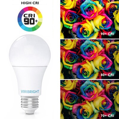 Viribright 9 Watts Warm White LED Household Bulb, 12/Box (450107-12)