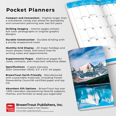 Pocket Calendar 2024 Planner Weekly and Monthly for Pocket-3.5'' x