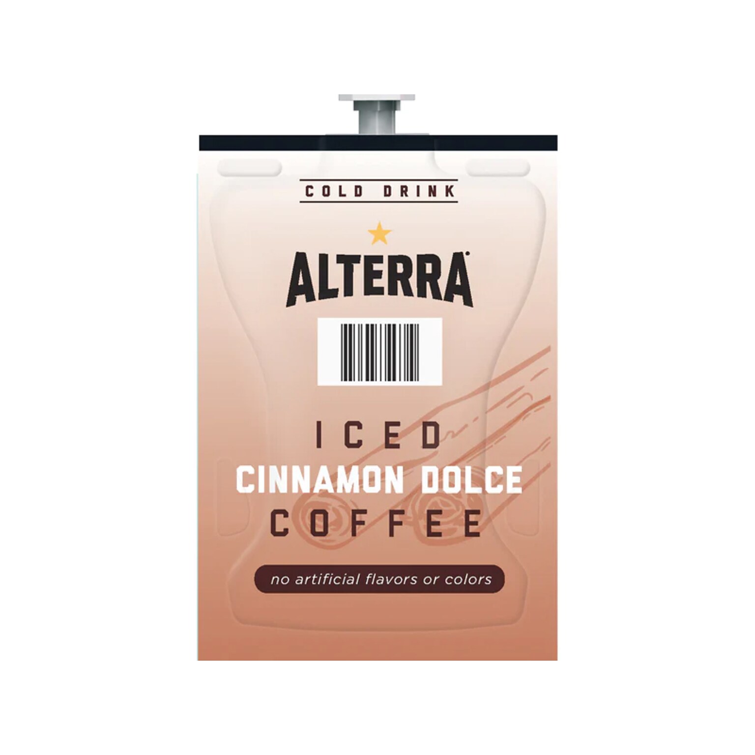 Alterra Cinnamon Dolce Iced Coffee, Flavia Freshpack, Dark Roast, 90/Carton (48061)