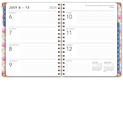 2026-2027 Excello Brands 8.5" x 11" Academic Weekly & Monthly Planner, Paperboard Cover, Floral Fiesta (NAY27-8511LP-89)