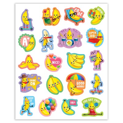 Teacher Created Resources Banana Smelly Stickers, Multicolored, 120/Pack, 6/Packs/Bundle (TCR9447-6)