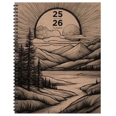 2025-2026 TF Publishing Into the Wild 9 x 11 Academic Year Weekly & Monthly Planner, Paperboard Co