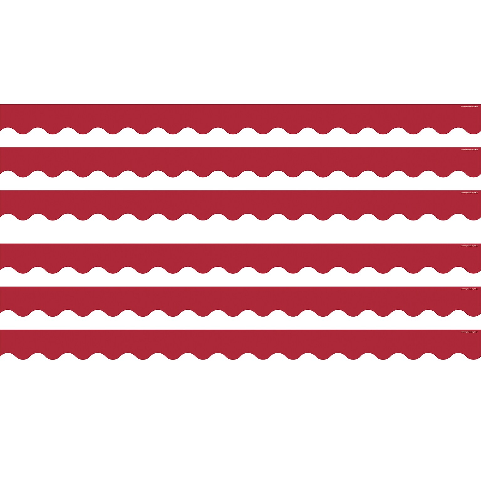 Teacher Created Resources Border Trim, 2.19 x 2.92, Cranberry Red Scalloped, 12/Pack, 6 Packs/Bundle (TCR9242-6)