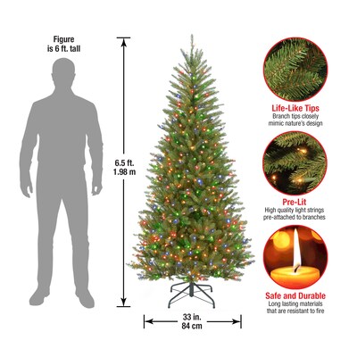 National Tree Company Dunhill Fir® Artificial Christmas Trees DUSLH1-65RLO