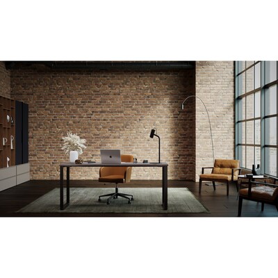 Hirsh Computer and Office Desk, 72" x 30", Black/Weathered Charcoal (23985)