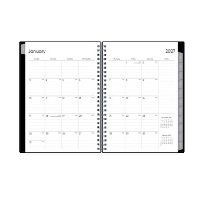 2027 Blue Sky Blue Sky Enterprise 5.875" x 8.625" Calendar Year Weekly & Monthly Planner, Plastic Cover, Black (131793-27)