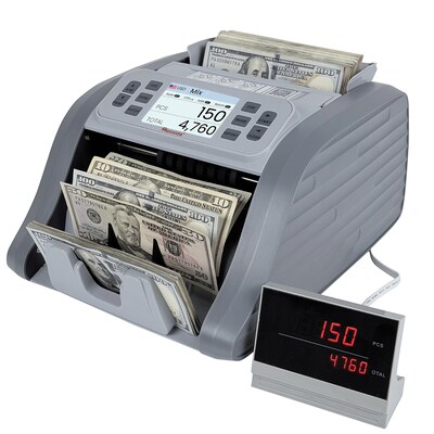 Cassida CRS7200 Cash Counter Machine with Mixed Denomination, Gray (CRS7200)
