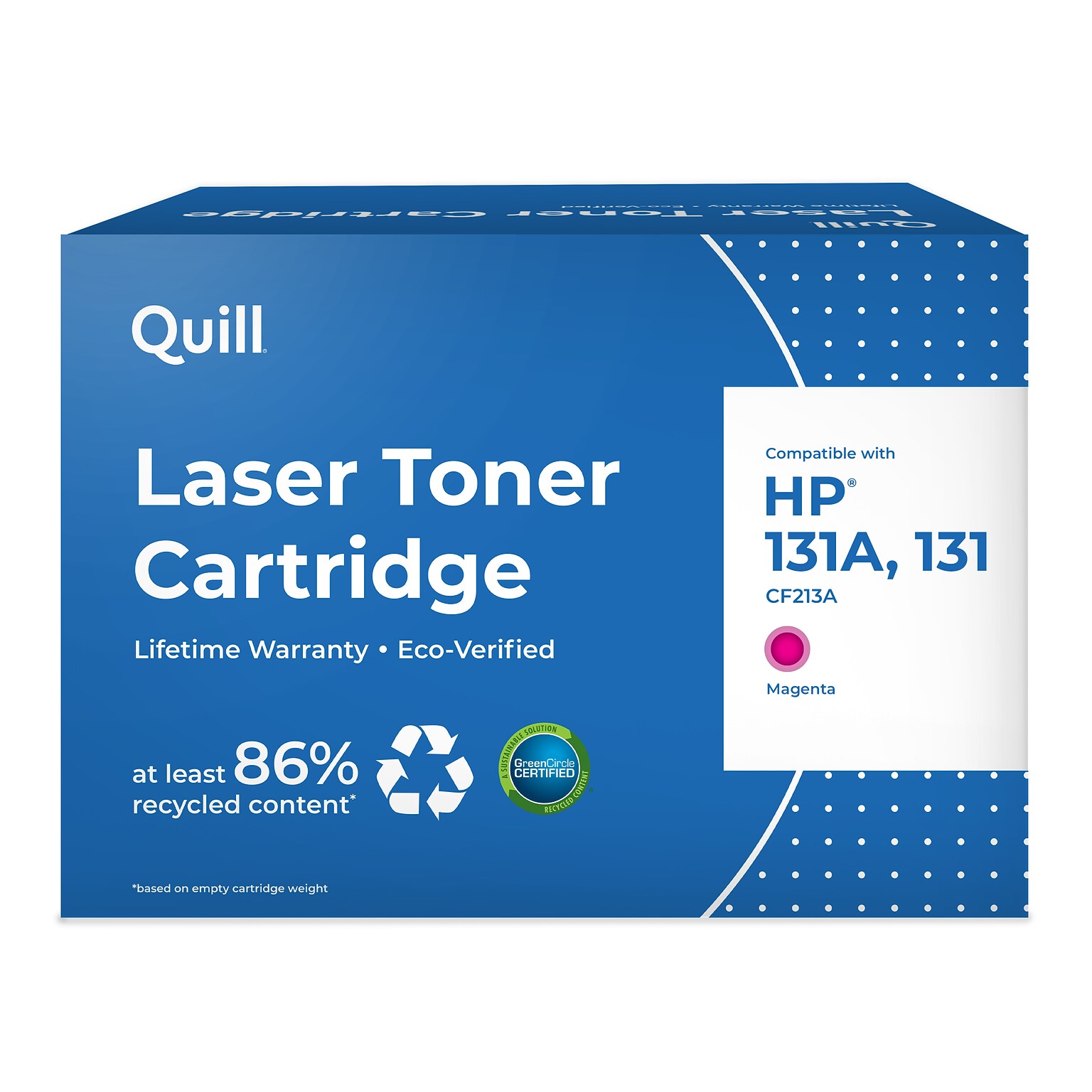 Quill Brand® Remanufactured Magenta Standard Yield Toner Cartridge Replacement for HP 131A (CF213A) (Lifetime Warranty)