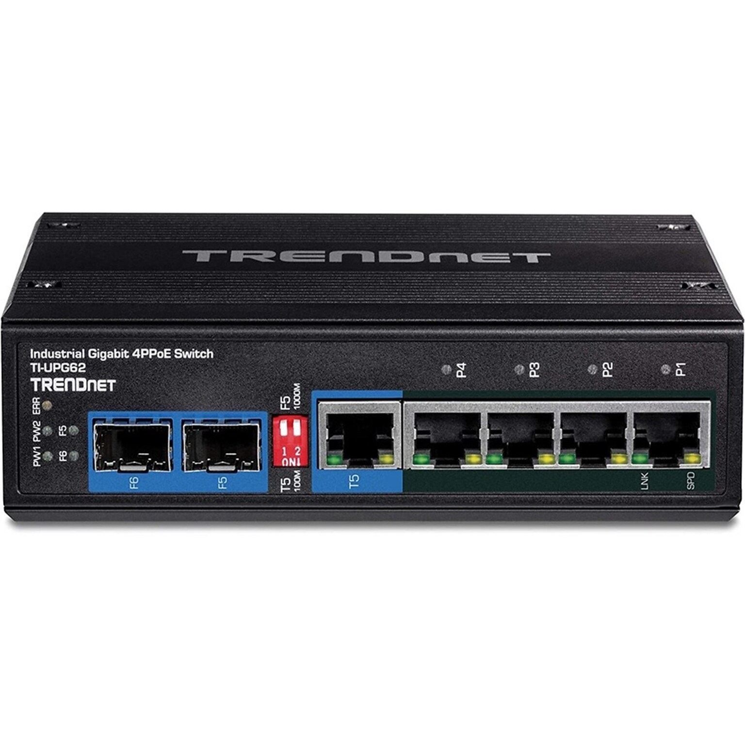 TRENDnet 6-Port Gigabit PoE Unmanaged Switch, 1 Gbps, Black (TI-UPG62)