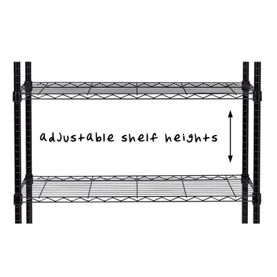 Honey-Can-Do 4-Tier 250lb. Capacity Shelving Unit, Black (SHF-01908)