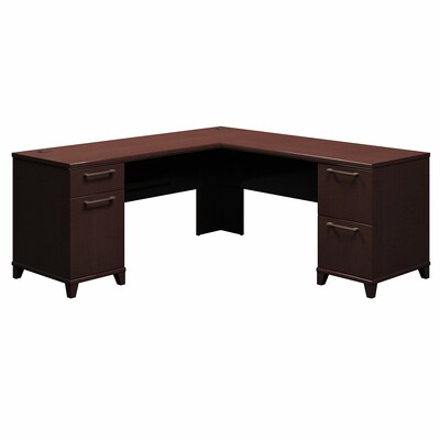 Bush Business Furniture Enterprise 72W x 72D L-Desk, Mocha Cherry (2910MC-03K)