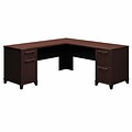 Bush Business Furniture Enterprise 72W x 72D L-Desk, Mocha Cherry (2910MC-03K)