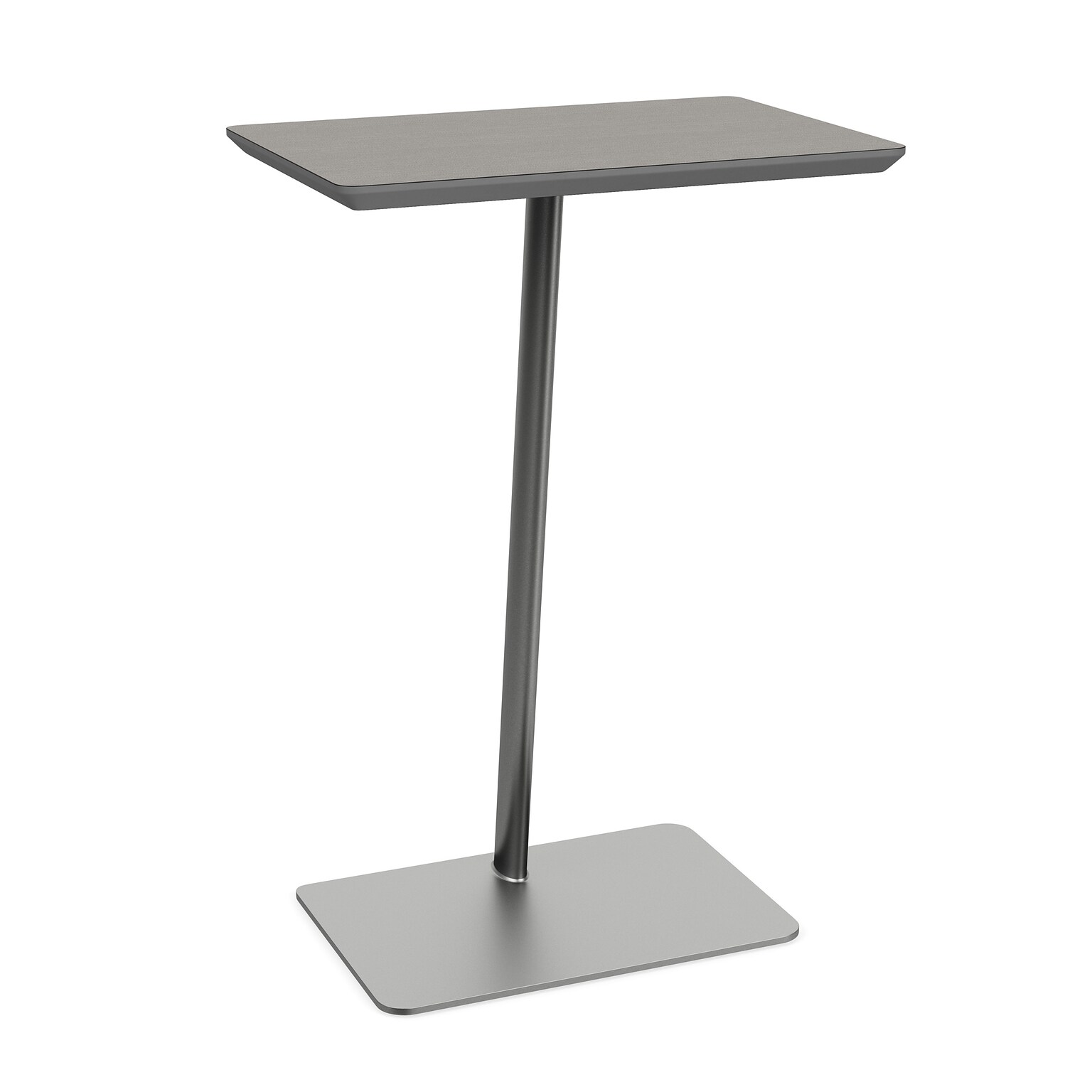 Lesro Willow 18W x 12D Laminate Side Table, Sarum Twill/Silver (WL0080.SSV.TST)