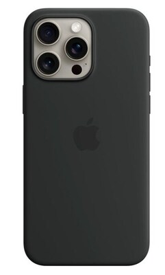 Apple iPhone 15 Pro Max Silicone Case with MagSafe, Black (MT1A3ZM/A)