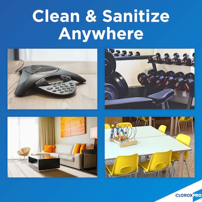 CloroxPro 4 in One Disinfectant & Sanitizer, Citrus Scent, 14 oz., 12/Carton (31043)