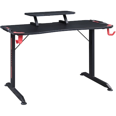 Lorell 48" W Gaming Desk, Black (LLR84393)