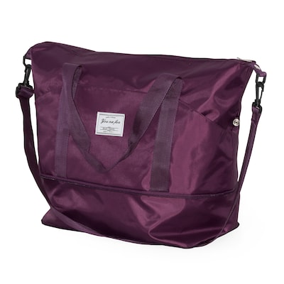 Nicci Polyester Travel Duffel Expandable Bag, Deep Purple (CBM10003-DPUR)