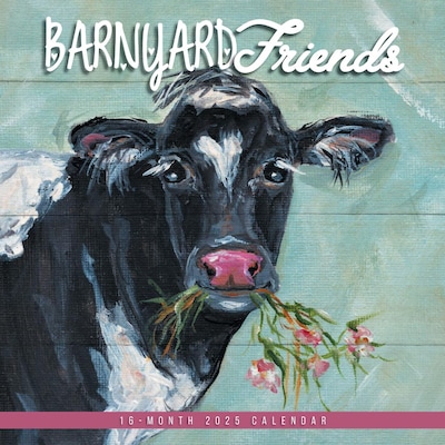 2025 Hopper Studios Barnyard Friends 12 x 12 Monthly  Wall Calendar (9781773728100)