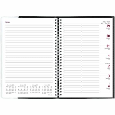 Brownline Pre-Vu Weekly Planner, Transparent Section, English, Black (CB920.BLK) (REDCB920BLK)