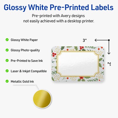 Avery Rectangle Multipurpose Labels, 2 x 3, White, 80/Pack (19479370459)