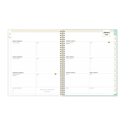 2026 Blue Sky Day Designer Secret Garden 8.5" x 11"  Weekly & Monthly Planner, Plastic Cover, Multicolored (140101-26)