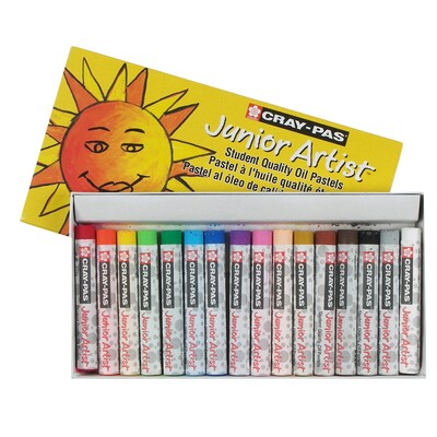 Sakura Cray-Pas Junior Artist Oil Pastels, Assorted Colors, 16/Set, 6 Sets/Bundle (SAKXEP16-6)