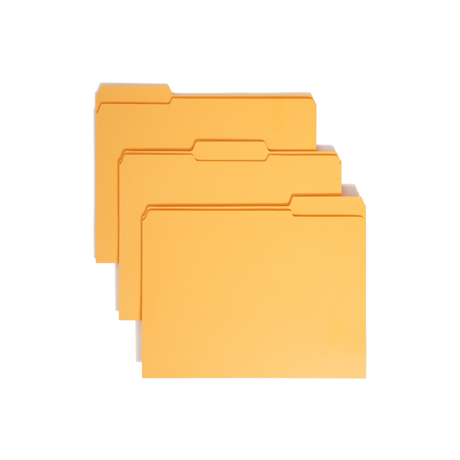 Smead Reinforced File Folder, 3 Tab, Letter Size, Goldenrod, 100/Box (12234)