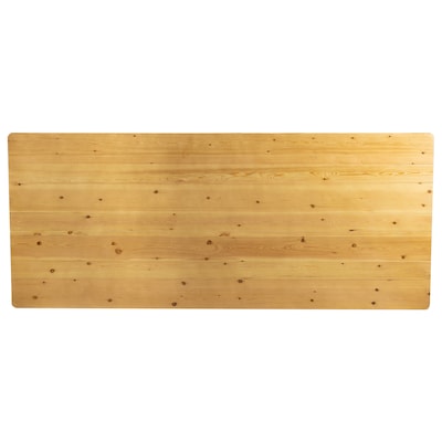 Flash Furniture HERCULES 96" Folding Farm Table, Light Natural (XAF96X40LN)