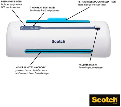 Scotch Pro Thermal Laminator, 9" Width, White (TL906)