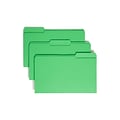 Smead CutLess® File Folder, 3 Tab, Legal Size, Green, 100/Box (17143)