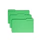 Smead CutLess® File Folder, 3 Tab, Legal Size, Green, 100/Box (17143)