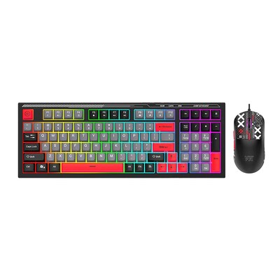 SaharaCase Wired Gaming Keyboard & Mouse Combo, Black/Red (KB30)