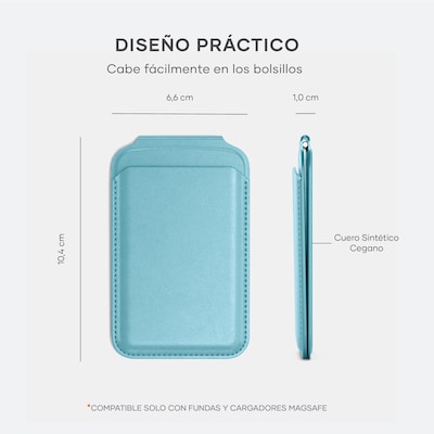 Magnetic Wallet Stand, Magsafe Compatible (Light Blue)