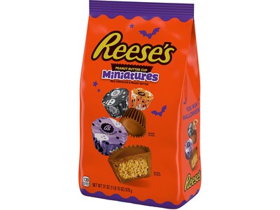 Reeses Miniature Peanut Butter Milk Chocolate Cups, 31 oz., (HEC45065)