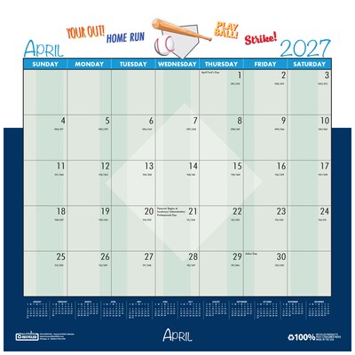 2027 House of Doolittle Seasonal Holiday 12" x 12" Monthly Wall Calendar (338-27)