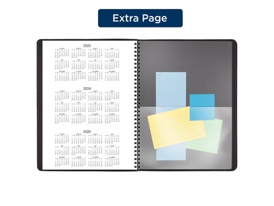 2024 AT-A-GLANCE 8.75" x 11.5" Daily Two-Person Appointment Book, Black (70-222-05-24)