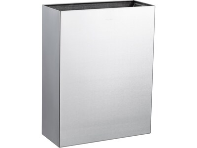 Alpine Stainless Steel Surface-Mounted Waste Receptacle, 6.4 Gallon, Silver (ALP491)