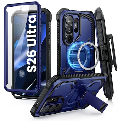 i-Blason Armorbox Rugged Phone Case with for Galaxy S26 Ultra, Shock Absorbing, Cobalt