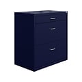 Space Solutions 3-Drawer Lateral File Cabinet, Letter/Legal Size, Lockable, 31.88H x 30W x 17.63D