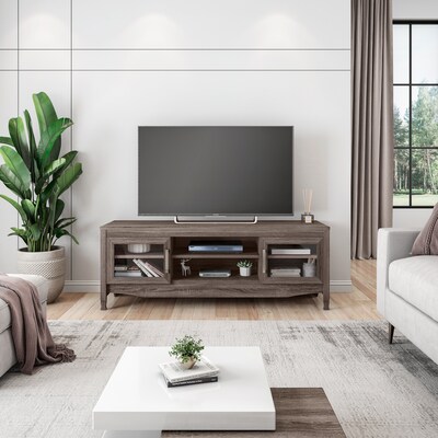Techni Mobili Console TV Stand, Screens up to 60, Gray (RTA-8855-GRY)