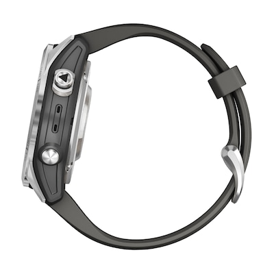 Garmin fenix 7S Pro Solar Edition Smartwatch, 42-mm, Steel Bezel with Graphite Band (010-02776-00)