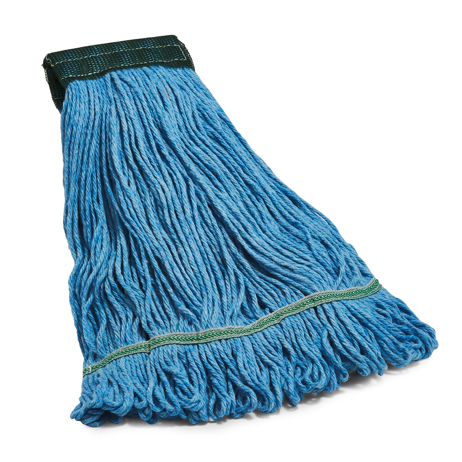 Coastwide Professional™ Looped-End Wet Mop Head, Medium, Recycled Blend, 5 Headband, Blue (CW57751)