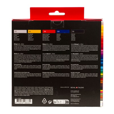 Amsterdam Mixing Acrylic Paint, Assorted Colors, 5/Pack (AMS17791904)