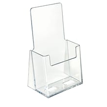 Azar® Counter Trifold Brochure Holder, Clear, 50/Pack